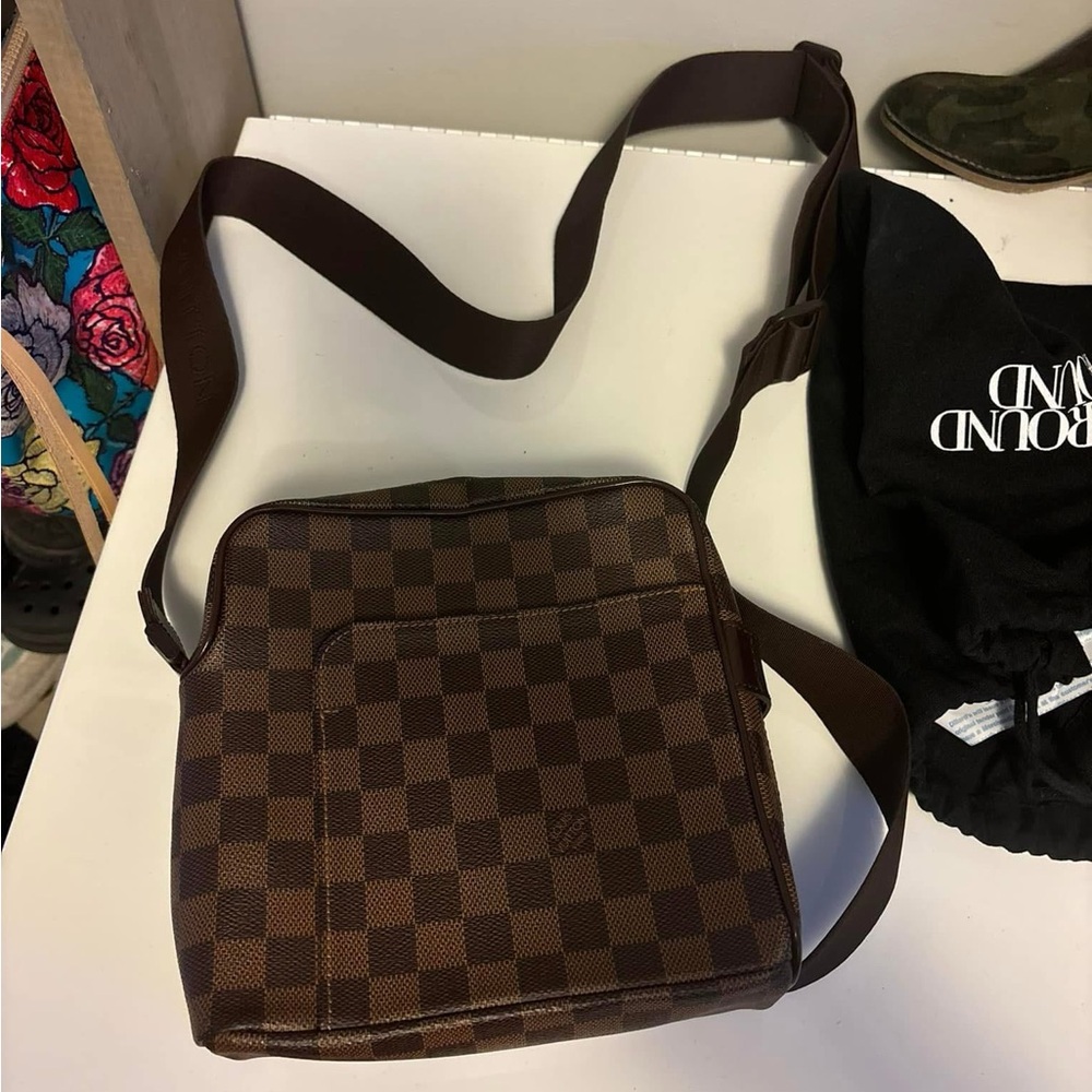 Louis Vuitton Brown Checkered Messenger Bag